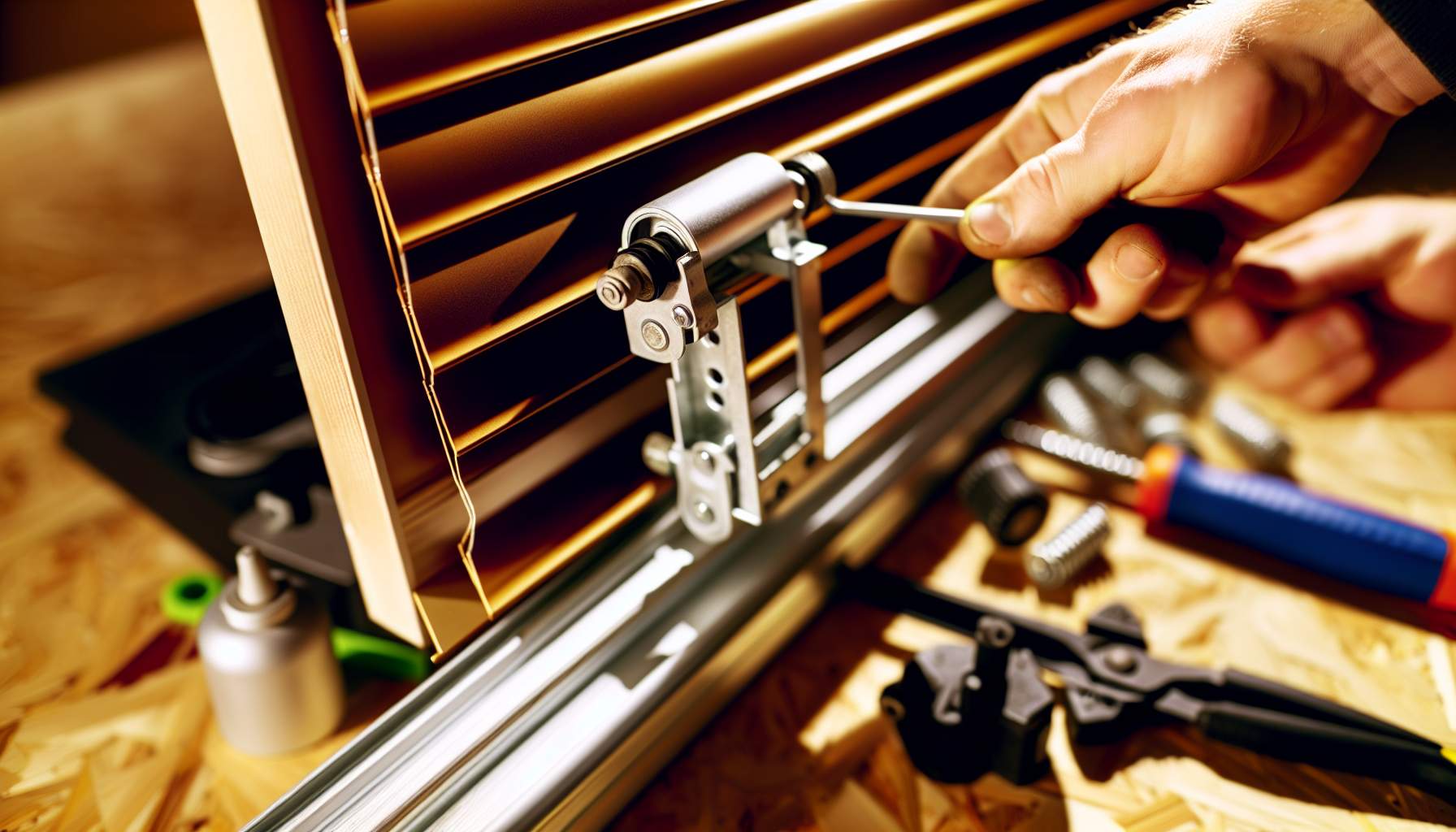 Installation sécurisée: attache tablier volet roulant