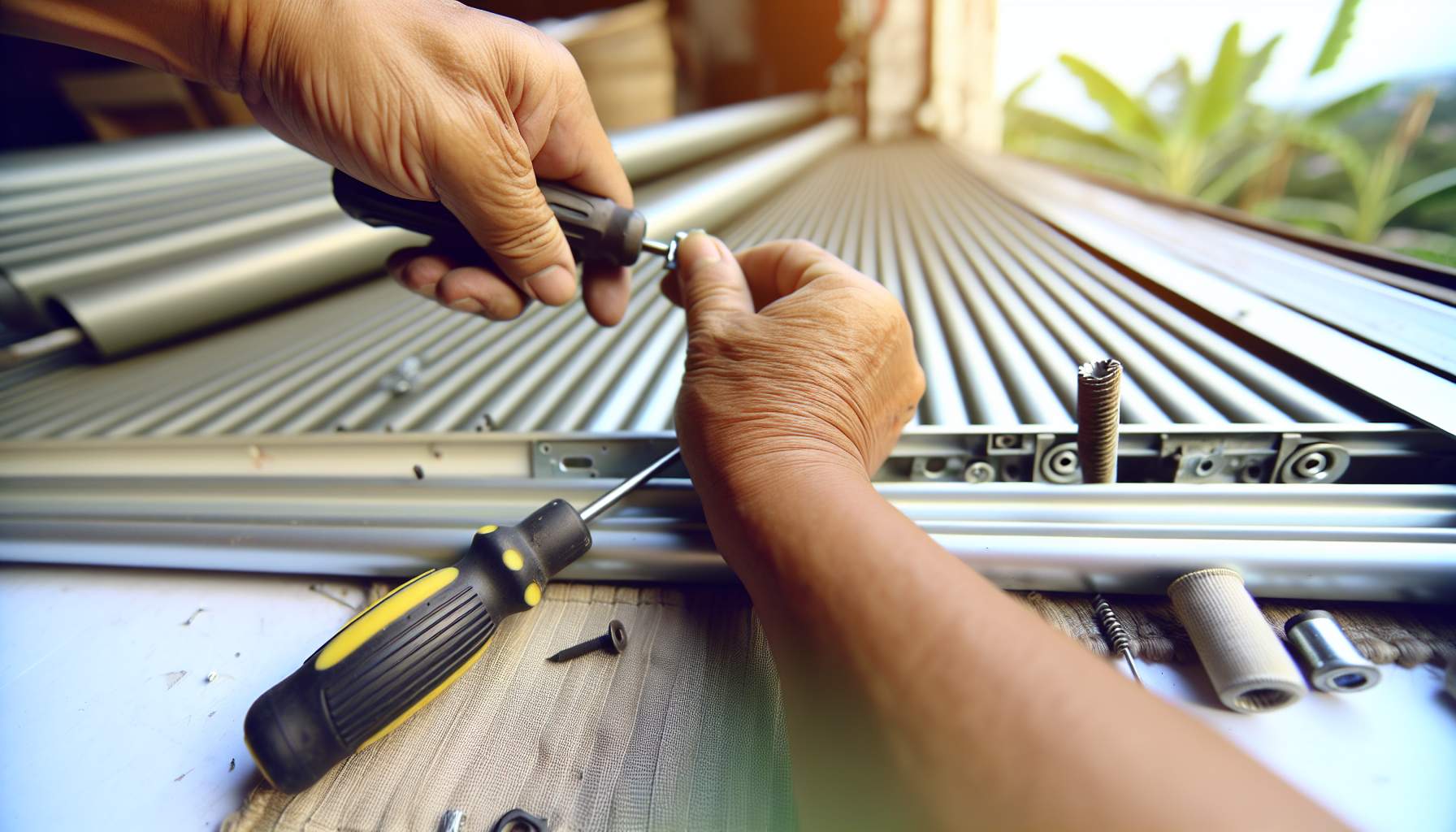 Réparer un volet roulant décroché facilement